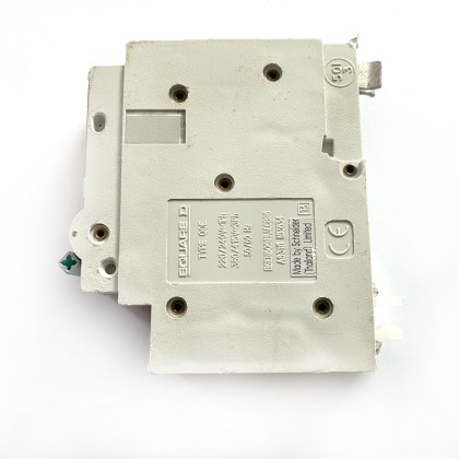 Square D QOE Yellow Band 10000 D6 6A 6 Amp MCB Circuit Breaker Type D